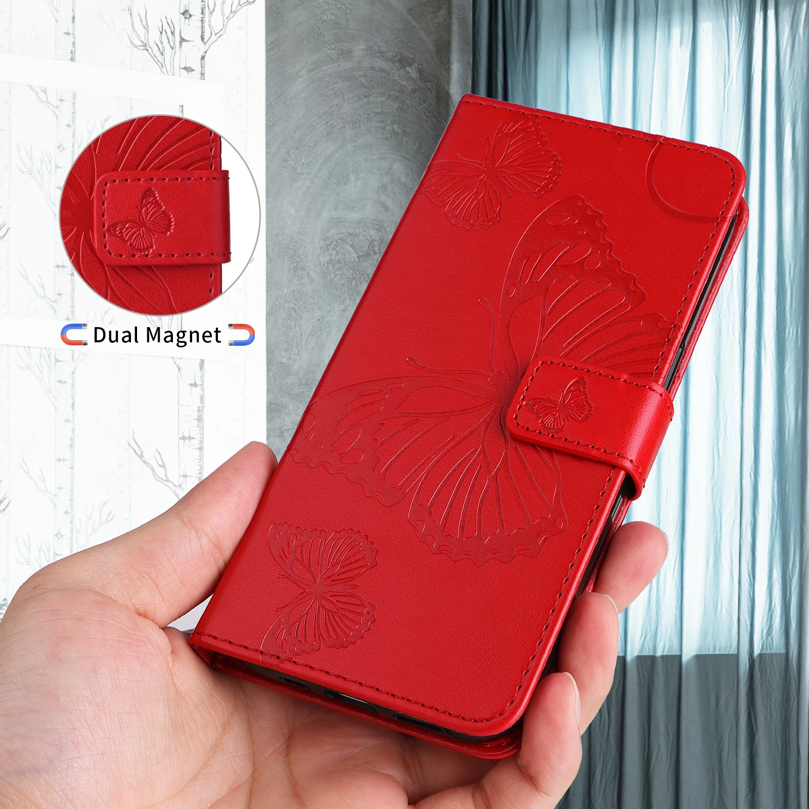 Leather Wallet Case for Smartphones - Stylish and Durable Protection