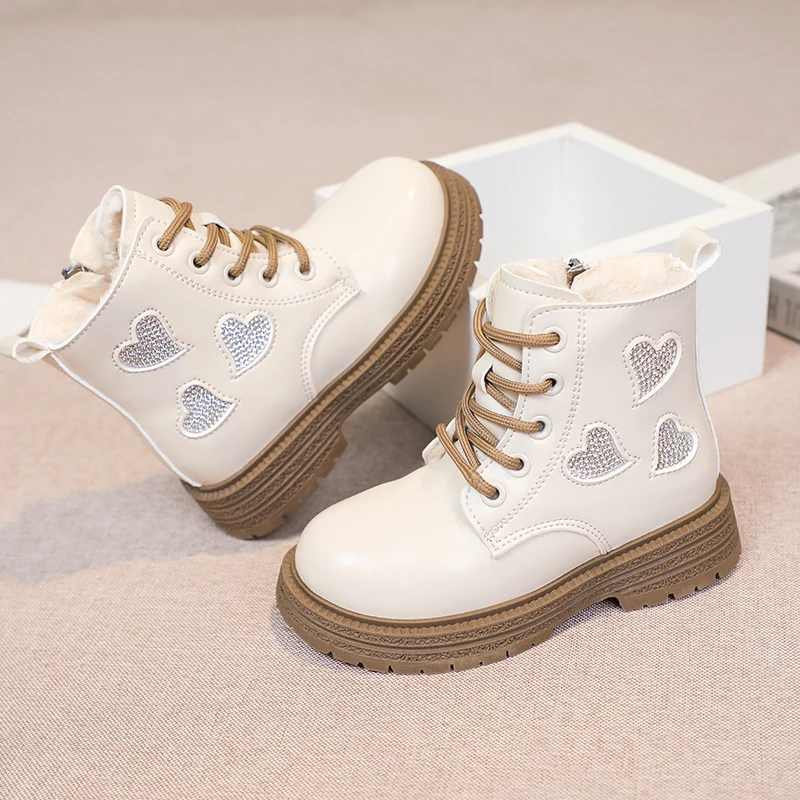 Girls Fleece Winter Snow Boots Non Slip Breathable