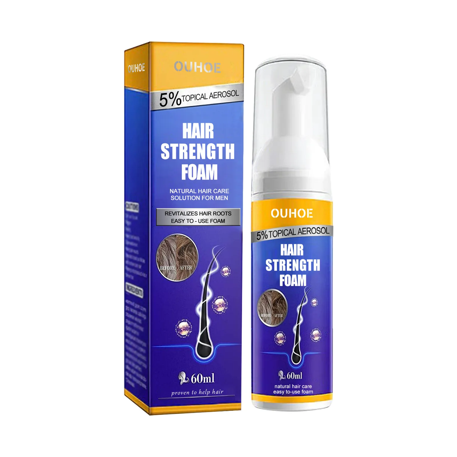 Hair Growth Foam Thinning Scalp Treatment Hereditary Seborrheic Hair Loss Regrowth Thicken Repairing Follicles Care Product