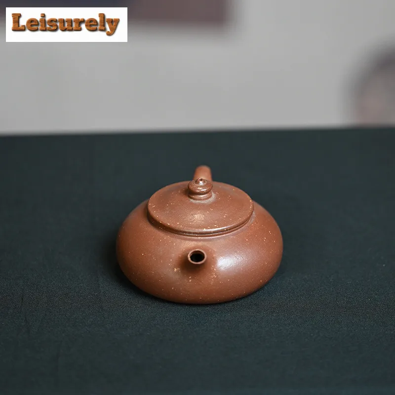 140ml Authentic Yixing Purple Clay Teapots Artists Handmade Han Jiang Pot Raw Ore Purple Mud Kettle Zisha Tea Set Cha Supplies