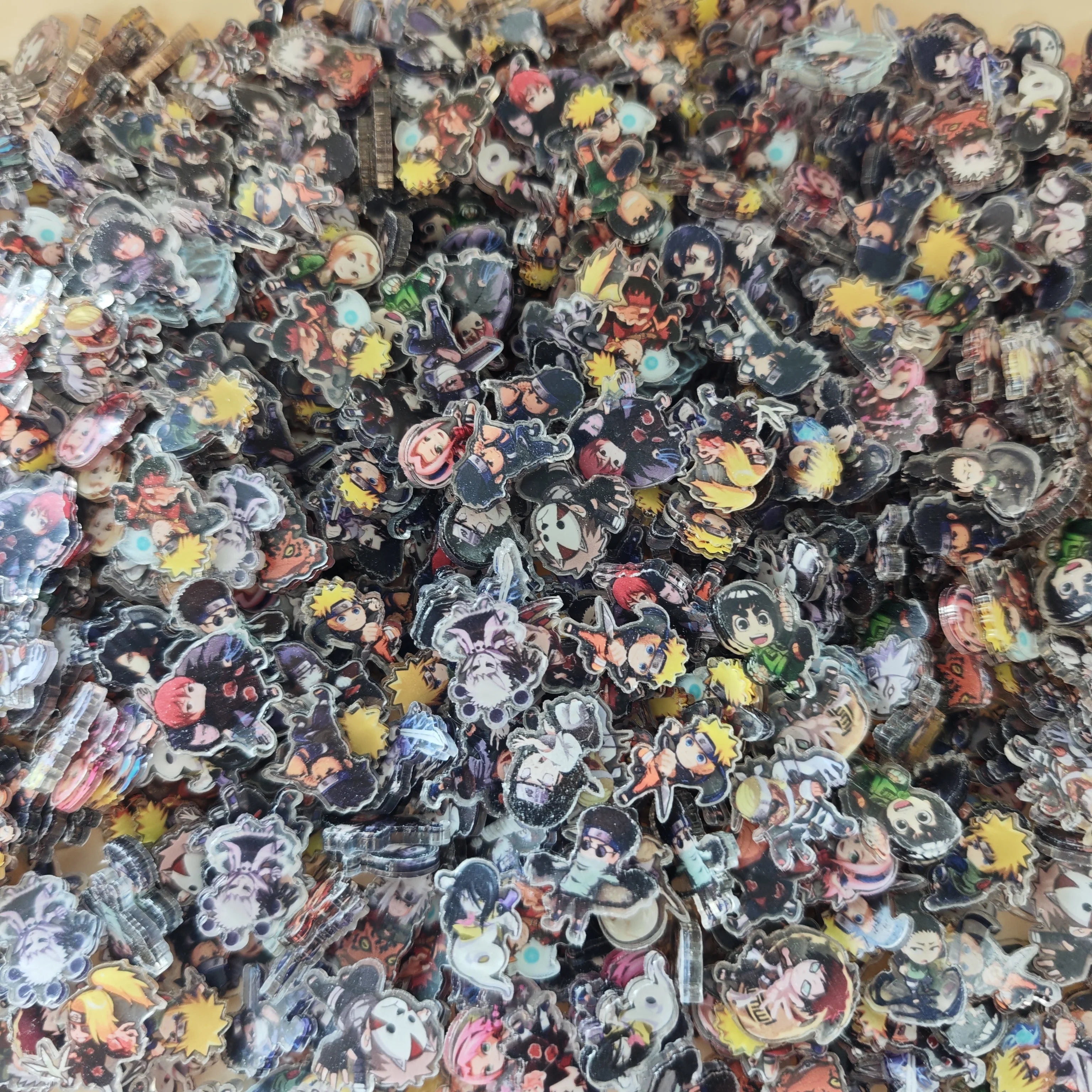 Naruto Anime Resin Accessories Set - Cute Acrylic DIY Gift Patches (50 Pieces)