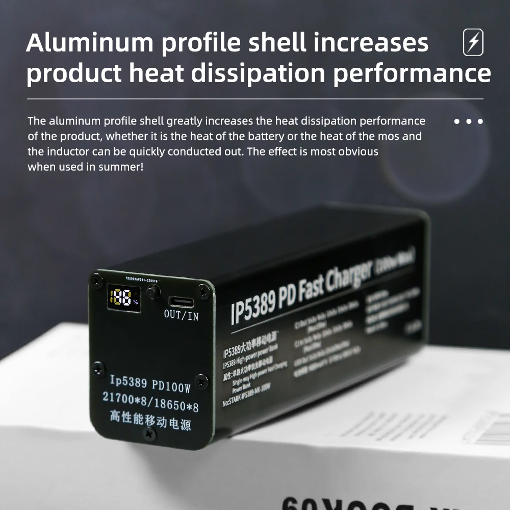 Alumínio Shell Faça Você Mesmo Power Bank Case 21700 18650 Bateria sem Carga de Soldagem 40000mah para o Carregamento Rápido em Dois Sentidos do Telefone Portátil Pd100w - Image 6