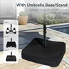 15ft Large Patio Umbrellas with Base, Outdoor Double-Sided Rectangle Market Umbrella for Pool Lawn Garden, Light Gray 4
