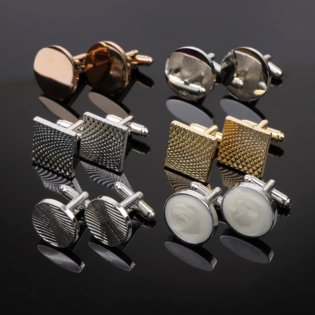 Fashion Square Lattice Men's Shirts Cufflinks Wedding Copper Laser Metal  Menswear Brand Cufflinks Wholesale - AliExpress