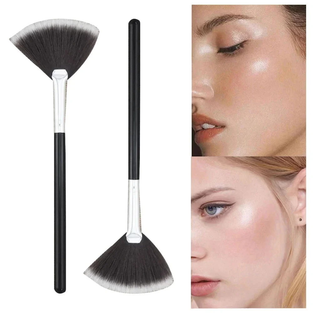 Multifunction Highlighter Brush Fan Makeup Brush Soft Bristles Women Beauty Tool Professional Loose Powder Brushes makeup brush set makeup brush makeup tool set makeup tool