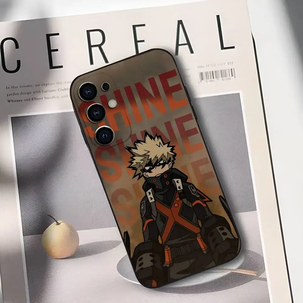 Silicone Soft Phone Case Featuring B-Bakugo A-Anime K-Katsuki Design