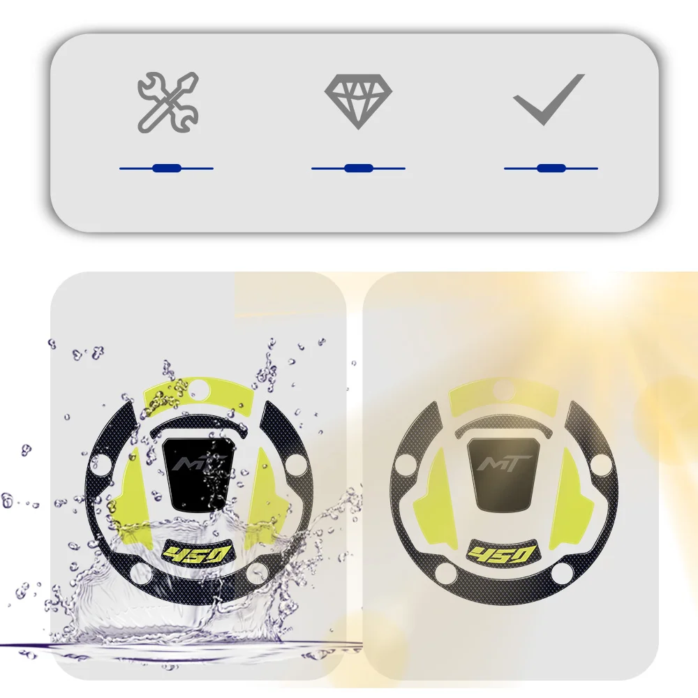 450mt Accessories Motorcycle 3D Gel Sticker Tank Cap Protection For CFMOTO 450MT 450 MT -