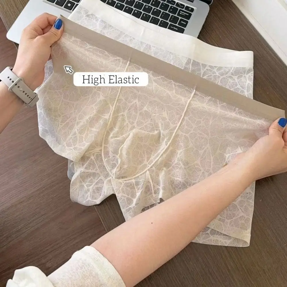 Men's Quick Dry Lace Mesh Boxer Briefs