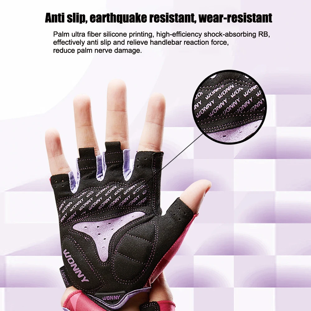 Unisex Half-Finger Cycling Gloves - Anti-Slip & Shock-Absorbing for Outdoor Sports & Fitness