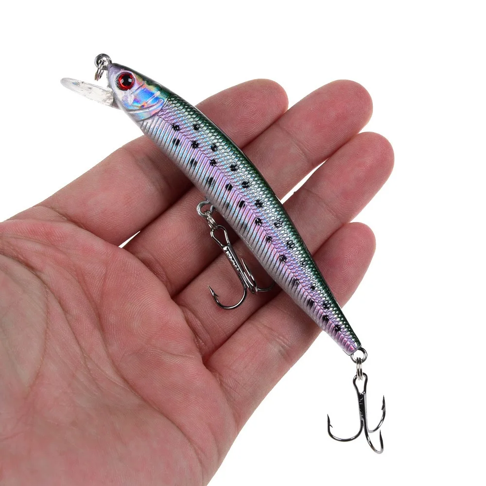 1 Pc Minnow Fishing Lure 10cm 8.5g Floating Wobblers Tackle Laser Hard Bait 3D Eyes Artificial Crankbait for Bass Pike Swimbait