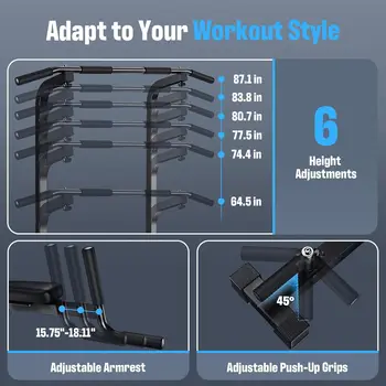 Assistive Trainer Multi-Function Home Gym Strength Training Fitness Equipment 440LBS 5
