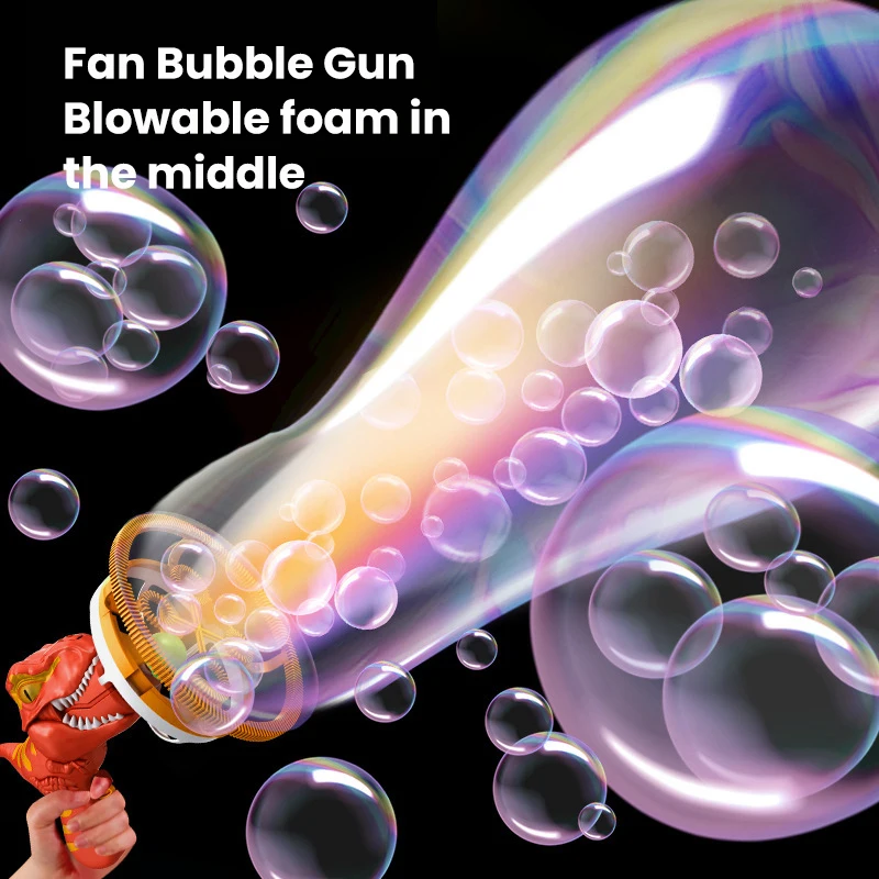Electric Bubble Gun Soap Bubble In Bubble Dinosaur Bubble Machine Blowing Bubble Maker Summer Outdoor Toys for Kids Gift 4