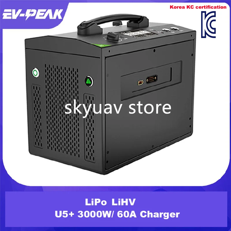 

EV-PEAK U5+ 3000W 60A LiPo/LiHv Industry Drone Smart Balance Charger for 12S 14S Battery Charger