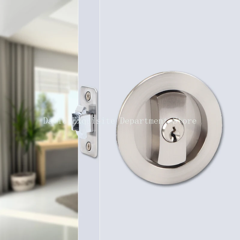 Sliding Door Hook Lock Dark Zinc Alloy Door Handle Bathroom Kitchen Single Hook Double Lock
