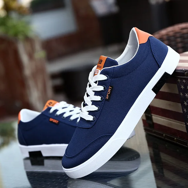 Men Casual Canvas Sneakers Male Walking Loafers Soft Sole Slip-on Flats shoes 1