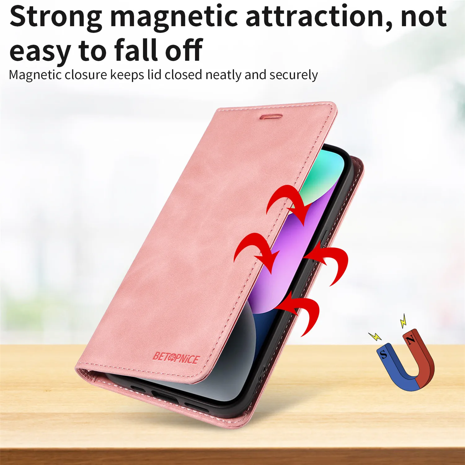 Elegant Magnetism Leather Flip Phone Case - Luxury Wallet Bracket Cover