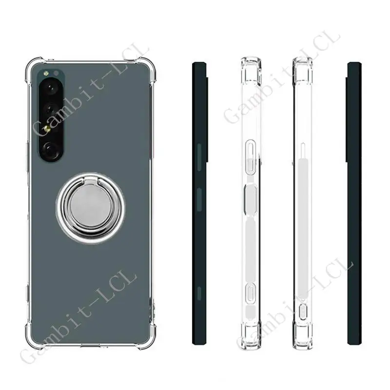 Versatile Ring Holder Phone Case - Durable TPU Soft Silicone Cover