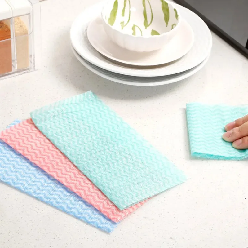 80-Pack Disposable Absorbent Cleaning Cloths - Non-Woven, Multi-Purpose Kitchen Towels