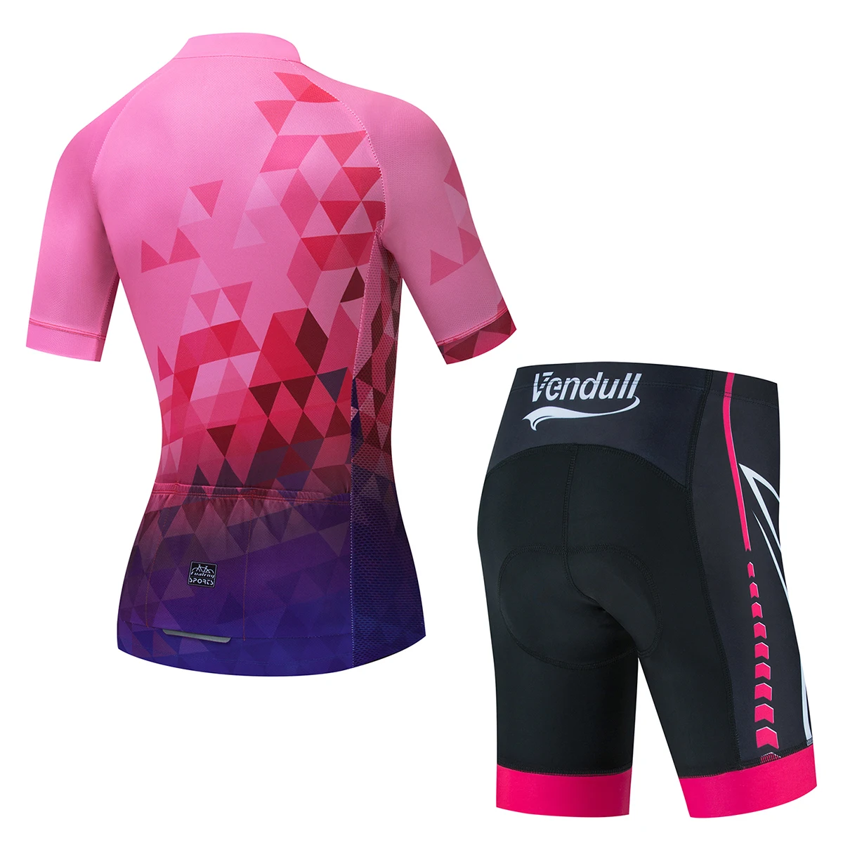 Cycling Clothing Sets VENDULL Women Cycling Jersey Tops Summer Racing Short Sleeve MTB Bike Jersey Shirt Ropa Ciclismo Maillot 2