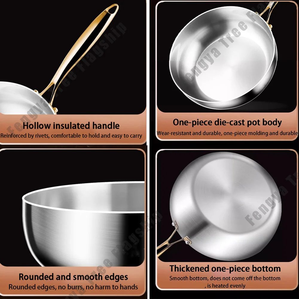 316 Stainless Steel Deep Wok 5