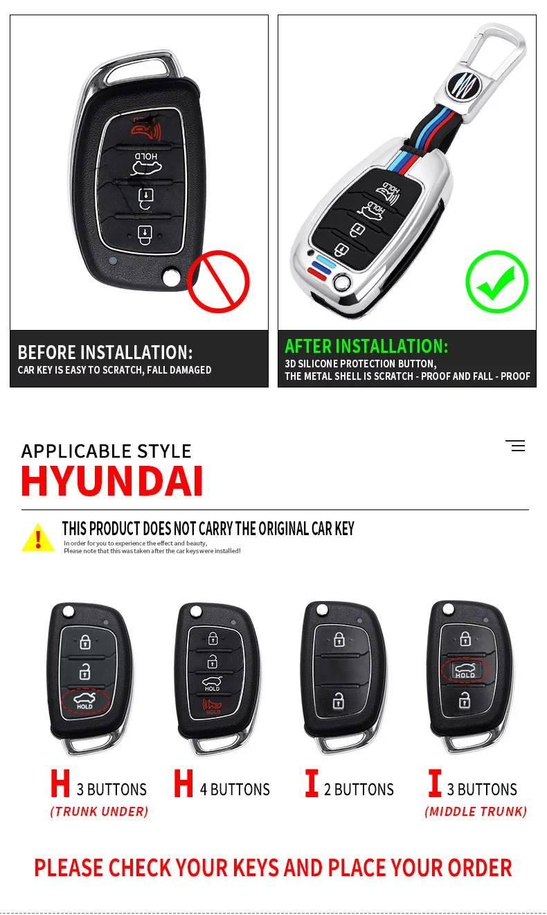 Car Key Case Cover Shell For Hyundai Elantra Verna Solaris i30 2012 2011 2013 2014 2015 2016 Keychain Auto Accessories - Sc7a25f575b5046fd86d85c0db3091a09q