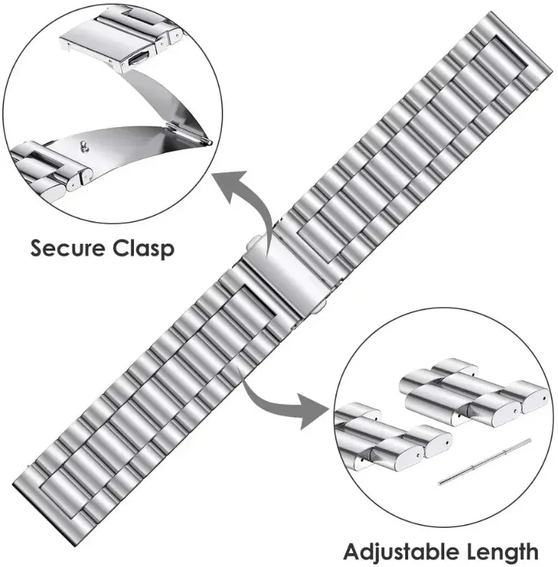 Breathable Durable Stainless Steel Watch Strap - Universal Fit