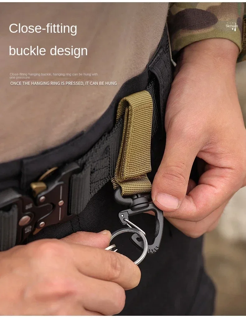 Tactical Hanging Key Hook Clip Clamp Buckle Nylon Webbing Molle Belt Carabiner Outdoor Strap Climbing Accessories key chain clip carabiner belt clip carabiner clips tactical keychain keychain carabiner keychain tool tactical buckle