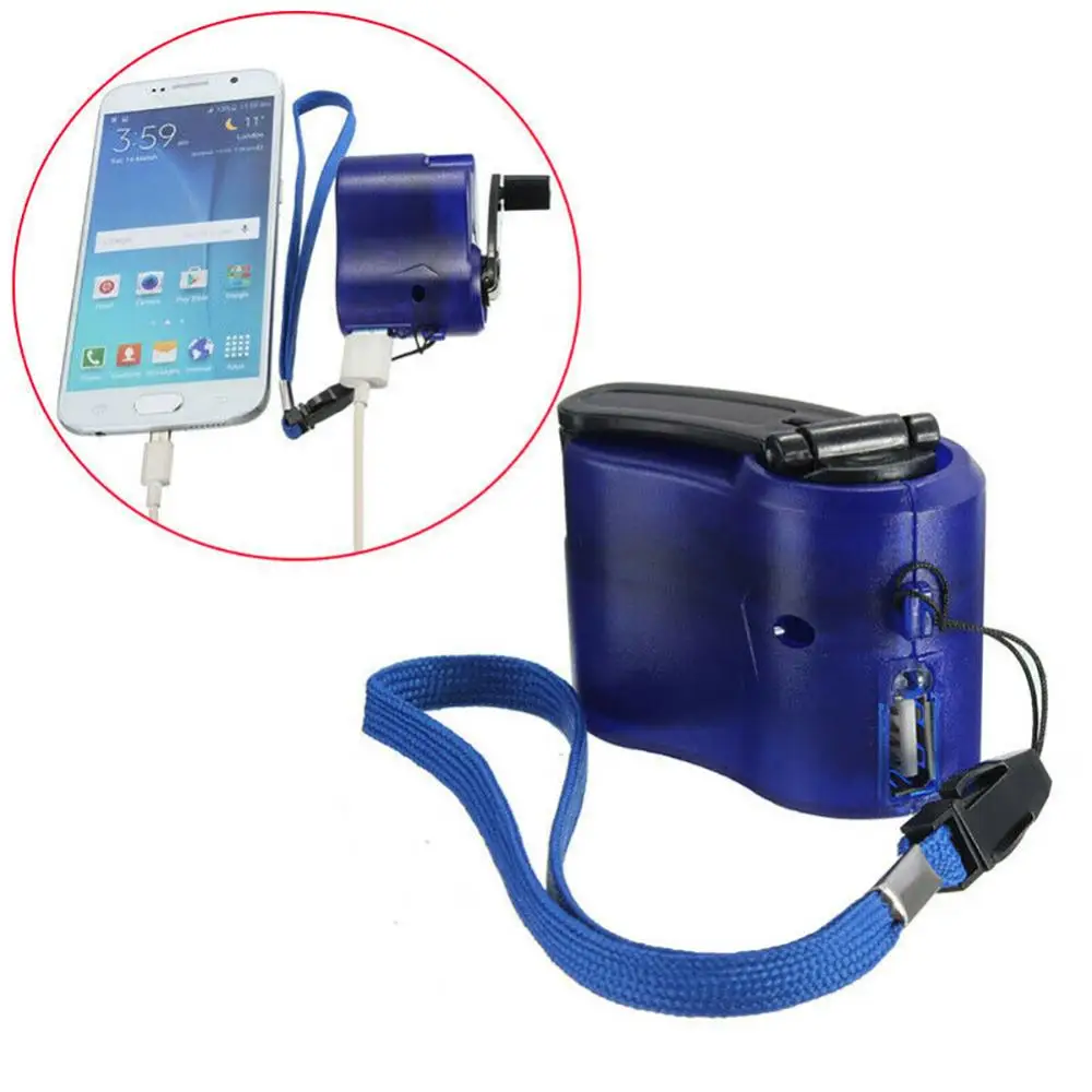 Hand Crank Charger USB Hand Crank Phone Charger Manual Outdoor Hiking Camping Emergency Generator camping Outdoor Tools