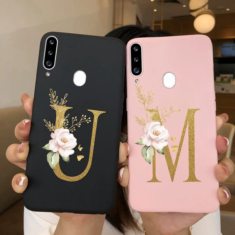 Per Samsung Galaxy A20 A20E A20S Custodia Cute Letters Cover Posteriore In Silicone Custodia Per Samsung A20S A 20 20S A207 A20E Custodia Fundas