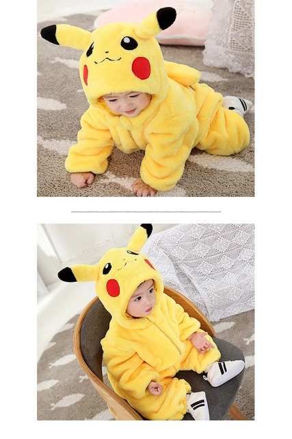 Pokemon Pikachu Kawaii Bebê Dos Desenhos Animados Com Capuz Macacões  Flanela Quente Pijamas Onesie Geral Cosplay Traje Do Bebê Recém-nascido  Roupas - Derivados De Animação / Produtos Periféricos - AliExpress