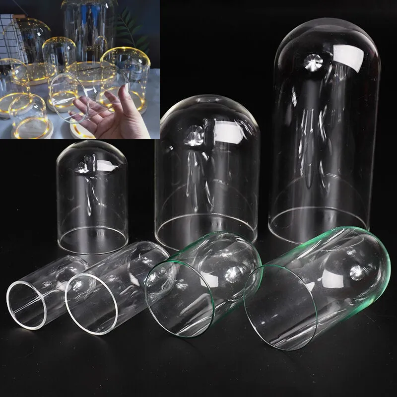 10/20/30/50pcs Tube Glass Dome Cloche Cover Microlandscape Holder Bell Jar For DIY Flower Plants Vase Table Ornaments Home Decor 5