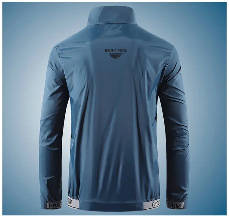 Men's Sunscreen Thin Sports Sunscreen Clothing 2022 New Popular Outdoor Skin Clothing Men's Clothing Blue Gray White 4XL Coats