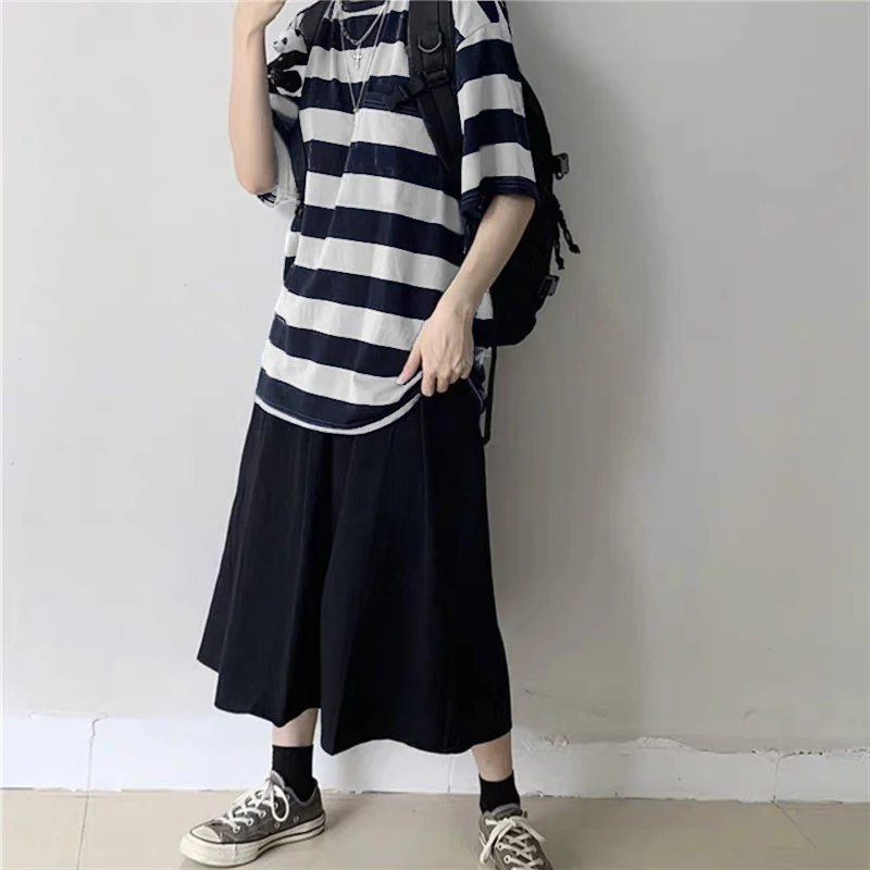 Women T-Shirts Harajuku Goth Punk stripe Print Short Sleeve Loose Clothes Oversized T Shirt Female Tops Hip Hop Tee Shirt 17 Sc7a2a921acb64d1dae324ec33190d2b9m