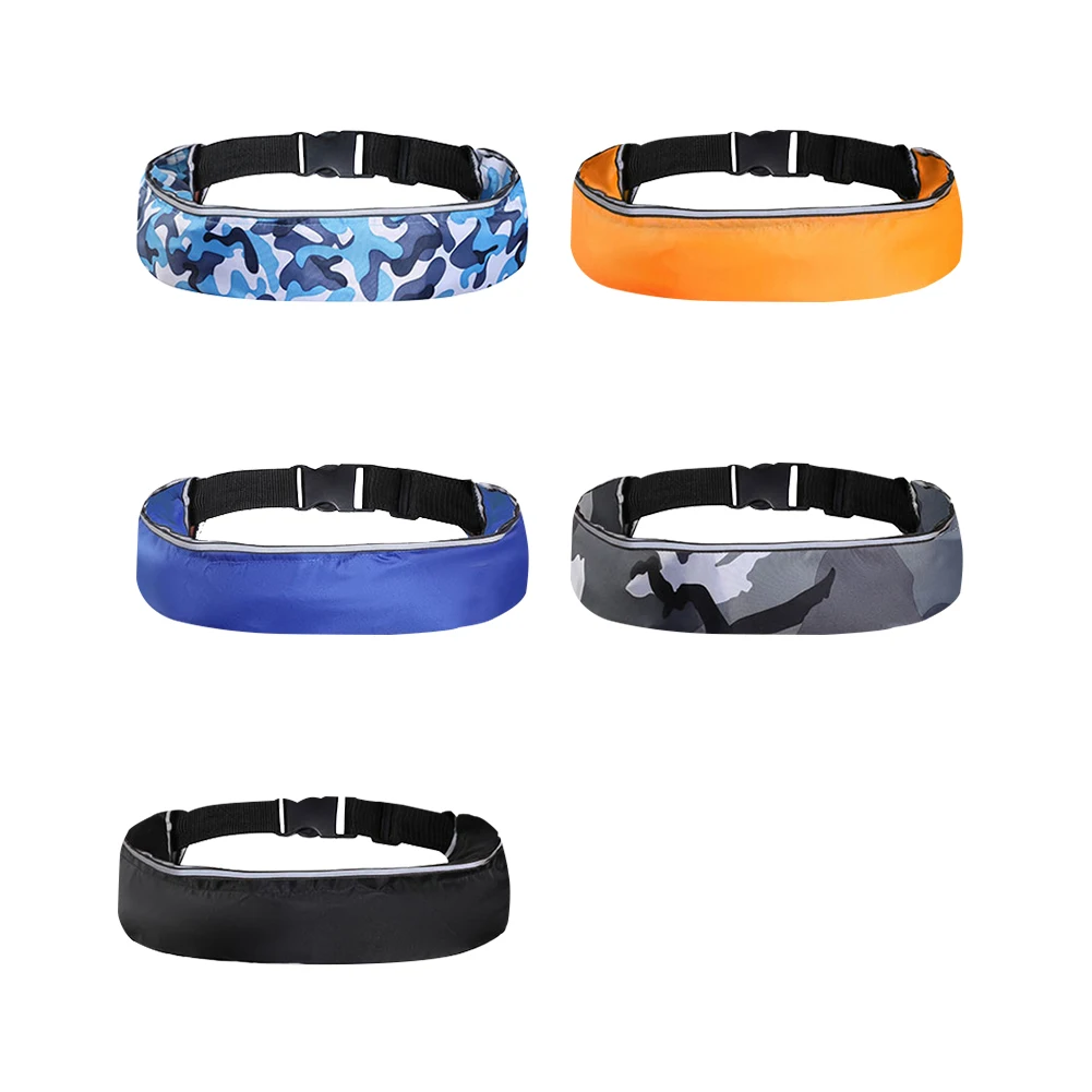 Inflatable Drifting Safety Life Belt Portable 100N Buoyancy Life Belt Wear-resistant Adjustable Webbing for Swimming Sea Fishing
