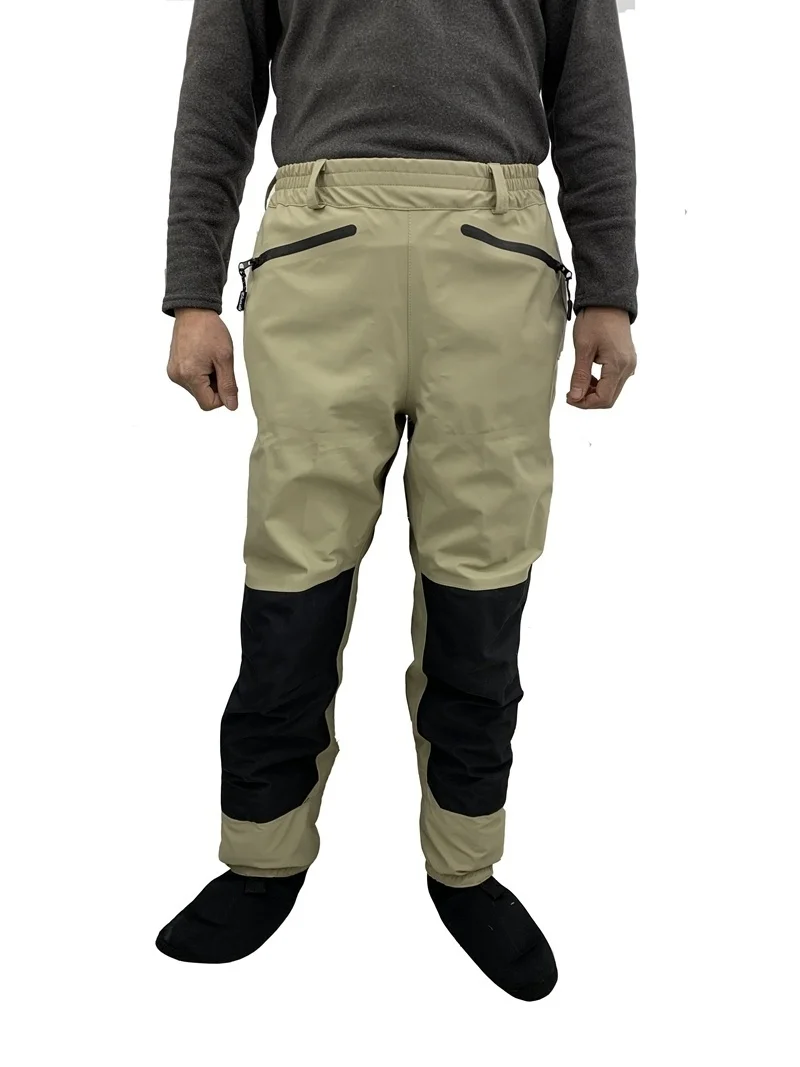 Description Picture 4 of item3 Layer Breathable Waterproof Fly Fishing Waist Waders Stockingfoot High Pant Wader Durable Duck Hunting Wading Pants