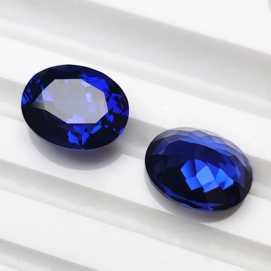 Luxury Sapphires Oval Faceted Cut for Collections and Jewelry Making VVS Loose Gemstones Passed Test