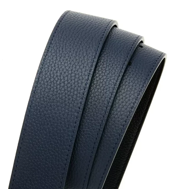 Double-Sided Luxury 4.0cm Wide Lychee Leather Belt with Extra Strap 3