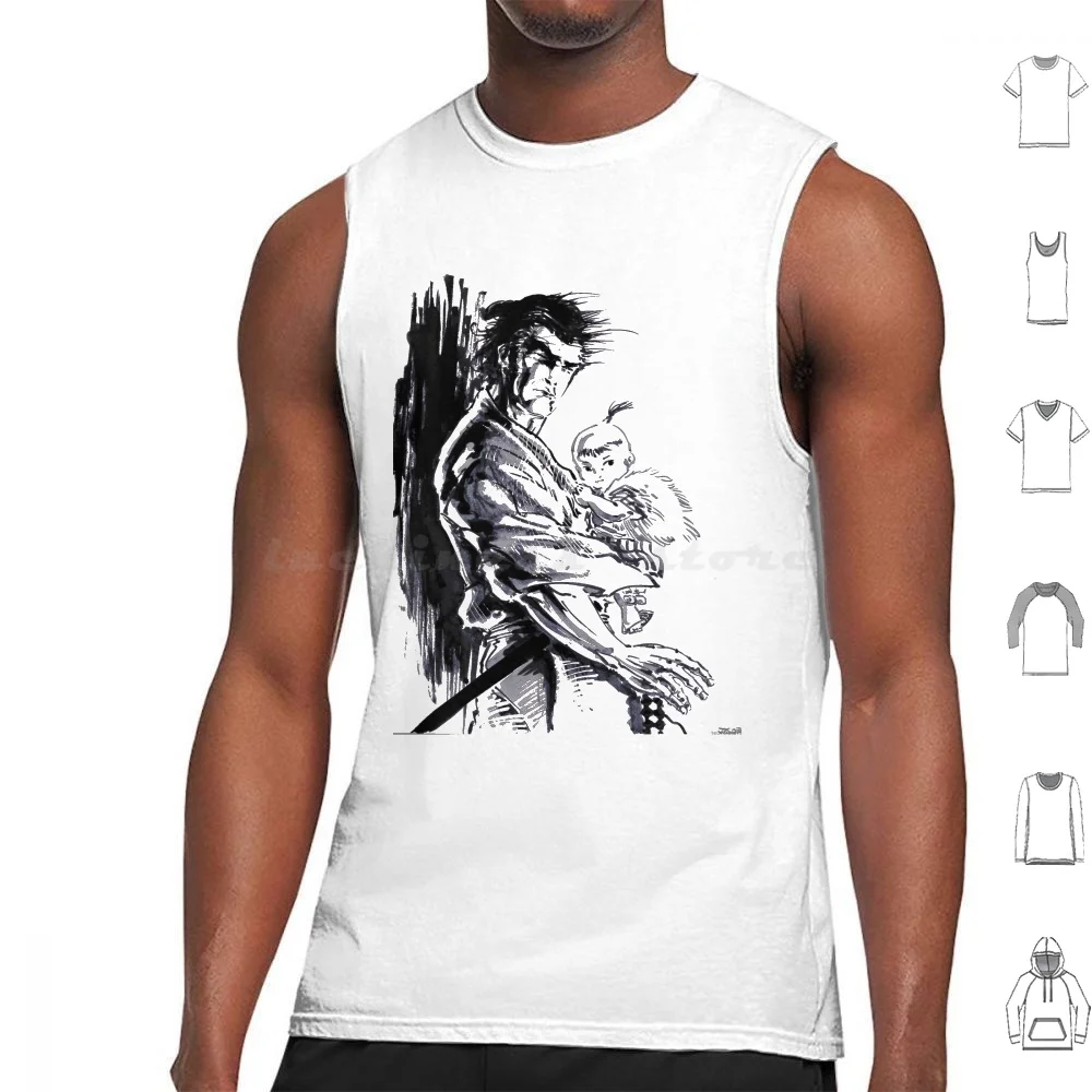 Lone Wolf And Cub 2 Canotte Gilet Senza Maniche Lone Wolf And Cub Shogun Killer Lone Wolf Cub Shogun Killer Manga Sketch