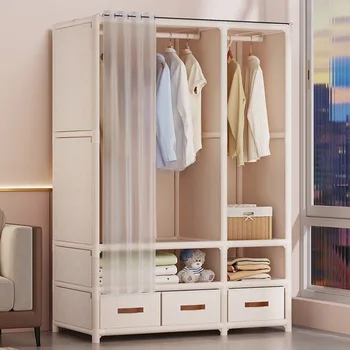 Armadi semplici da terra per la casa Armadietto per vestiti durevole di grande capacità Armadio economico e antipolvere Mobili per camera da letto 1
