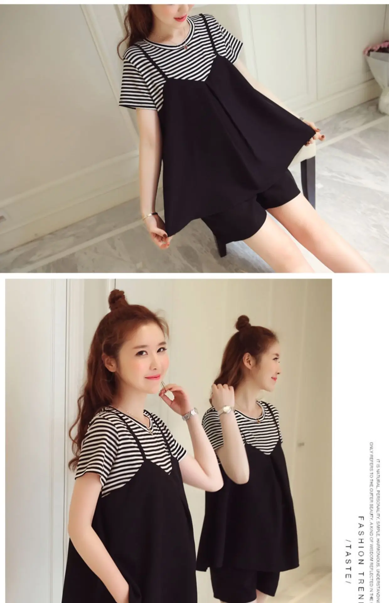 Maternity New Summer Short-Sleeved Shorts Suit Breastfeeding Suit Monthly Clothing Loose Thin Section Sports Two-Piece Suit 5
