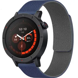 Magnetic Silicone Strap Replacement Wristband for other 22mm (Midnight blue - gray)
