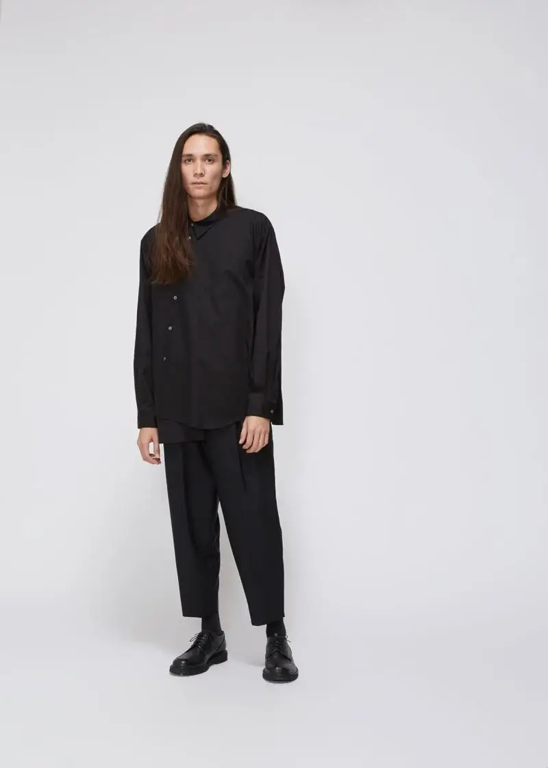 S-6XL New Men Women's Clothing Yamamoto Yoji style Catwalk Model Asymmetric Deconstruction Shirt Lovers Plus Size Costumes