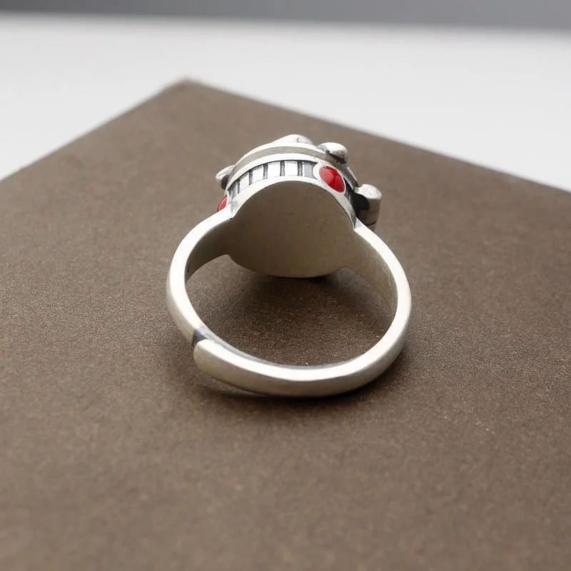 Retro Silver Ring Openable Goth styles Ring with box Rose Vintage Finger Jewelry for women mens finger ring,silver ring,opening ring