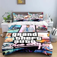 Fashion Classic Exciting Game G-GTA Print Bedding Sets Bed Supplies Set Duvet Cover Bed Comforter Set Bedding Set Luxury Gift 1