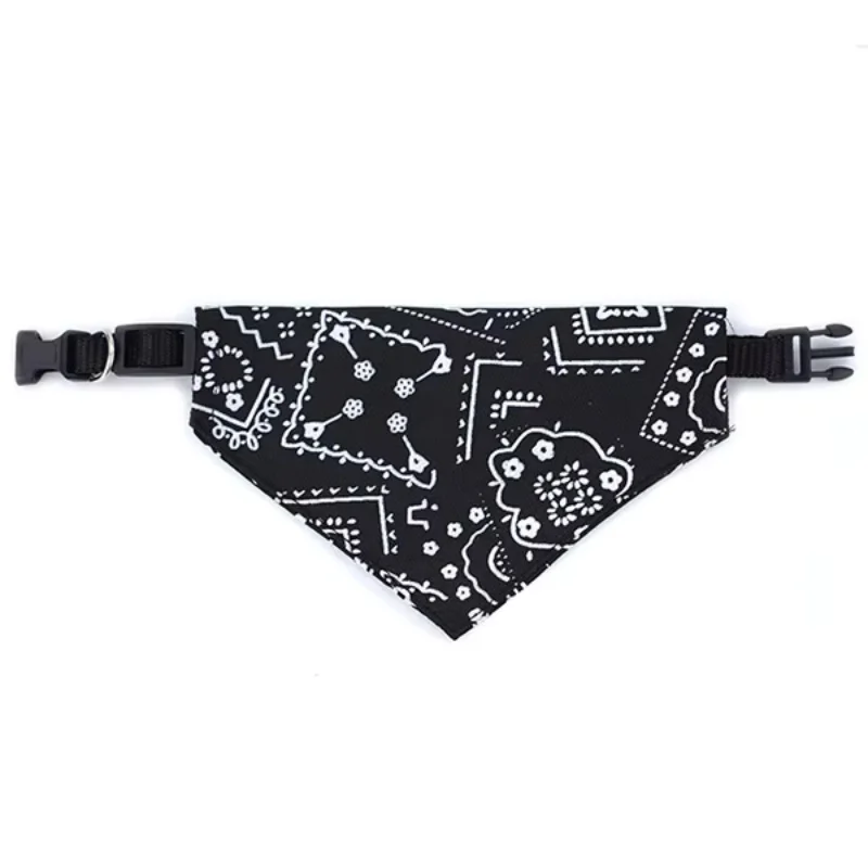 Adjustable Pet Scarf Bandana with Leather Collar Accessories