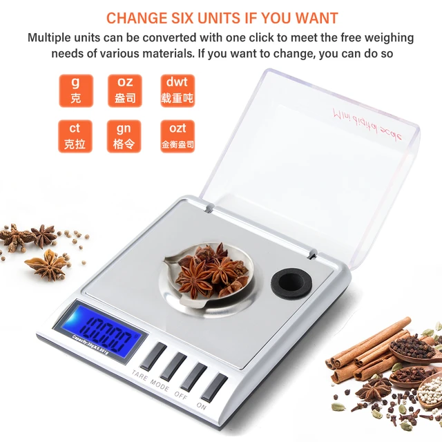 20g x 0.001 Grams, High Precision Digital Milligram Jewelry Scale