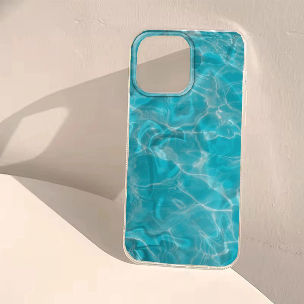 Elegant Water Wave Texture Butterfly Flower Phone Case Cover