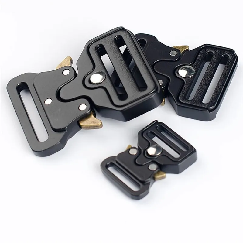 Quick Release Tactical Buckle Set Automatic Metal Male Belt Buckle Zinc Clip Adjustable 20 25 32 38 45 50mm For Belt