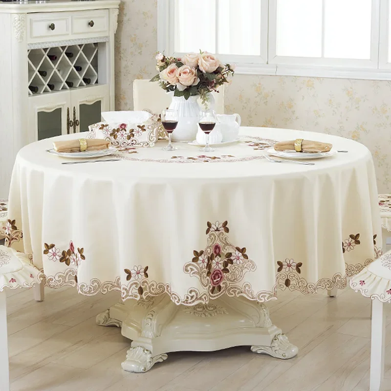 Tablecloth Flower Peony Chair Cover Wedding Decoration Dust Cover For Table Europe Garden