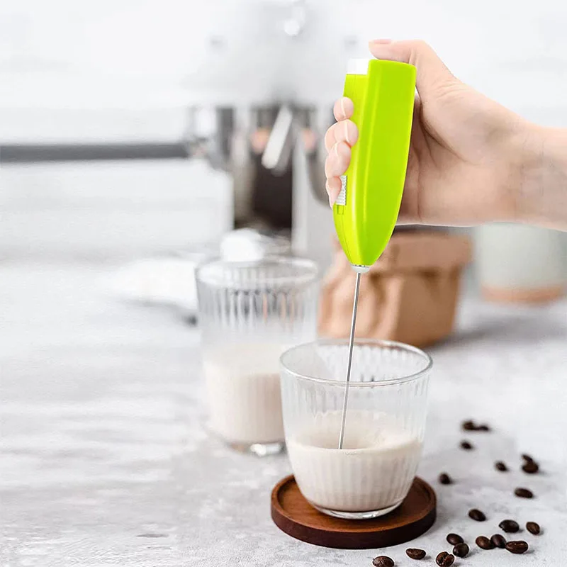 Electric Egg Whisk Milk Frother For Coffee Kitchen Mini Stainless Steel Tea Coffee Drink Milk Mixer Cream Blender Kitchen Gadget